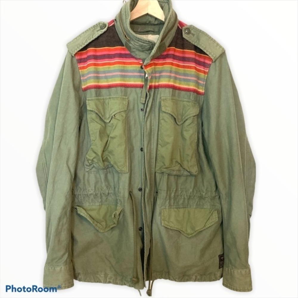 Denim & supply army green utility jacket M canvas